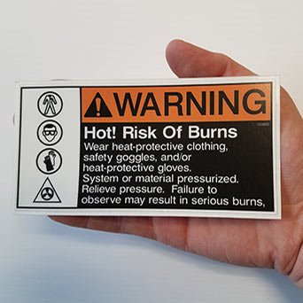 Example of Caution Decals